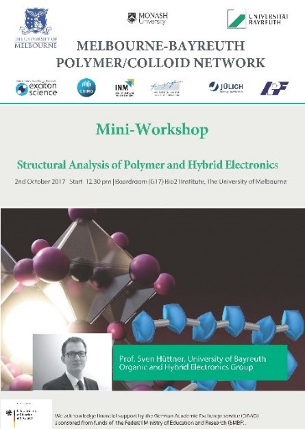 Poster Mini-Workshop Prof. Sven Hüttner Structural Analysis of Polymer and Hybrid Electronics